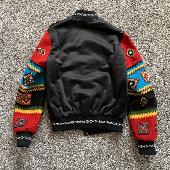 Saint Laurent Satin-Wool Teddy jacket with embroidered sleeves - Picture 16 of 16